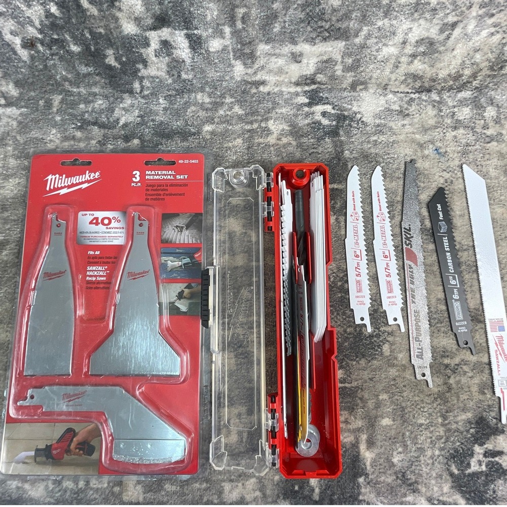 Milwaukee Material Removal Set, Reciprocating Saw Blades Bi-Metal & Carbon Steel